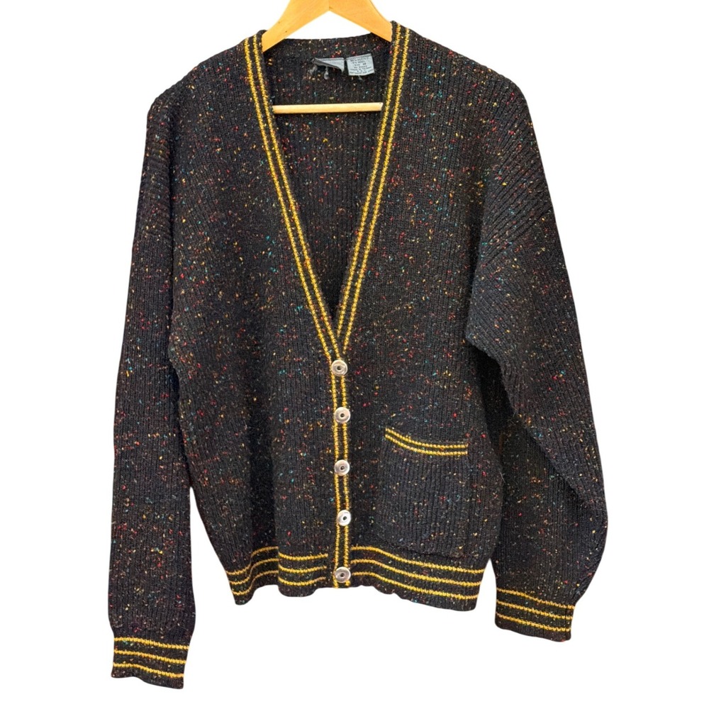 Vintage Lizwear Cardigan Sweater Grandmacore Dark Academia Collegiate Knitwear
